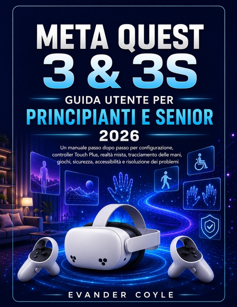 Meta Quest 3 e 3S Manuale d'uso per principianti e utenti esperti 2026 cover