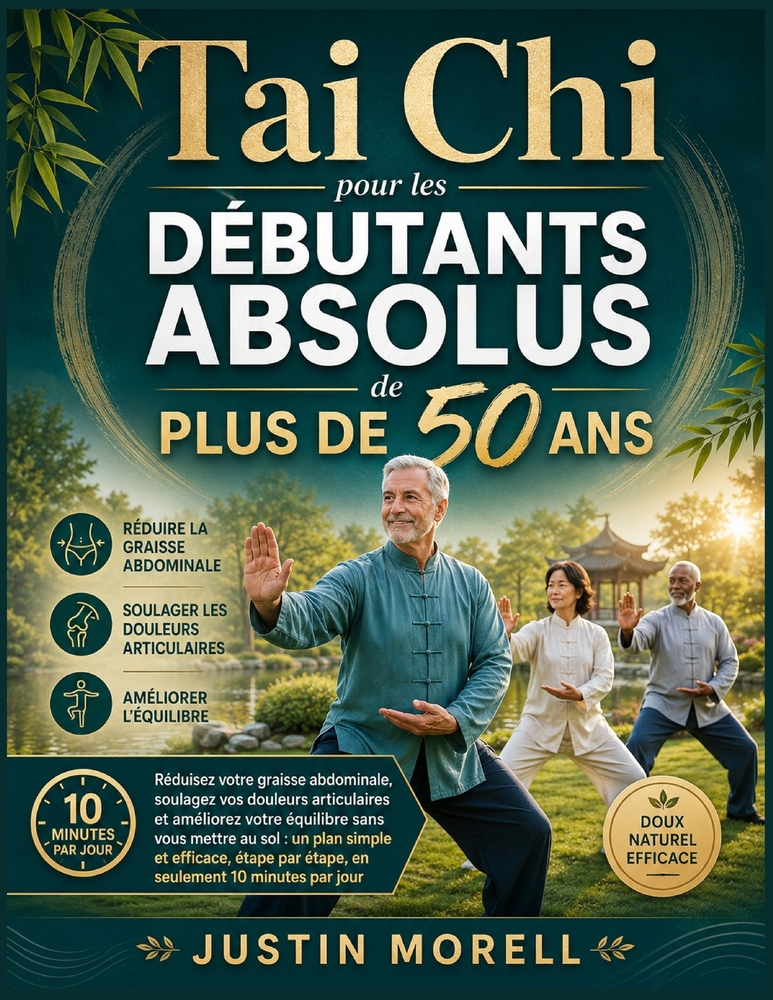 Tai Chi pour les Débutants Absolus de Plus de 50 Ans: Réduisez votre graisse abdominale, soulagez vos douleurs articulaires et améliorez votre équilib cover