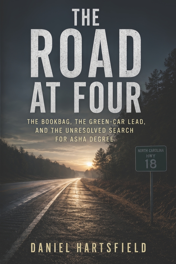 The Road at Four: The Bookbag, the Green-Car Lead, and the Unresolved Search for Asha Degree cover