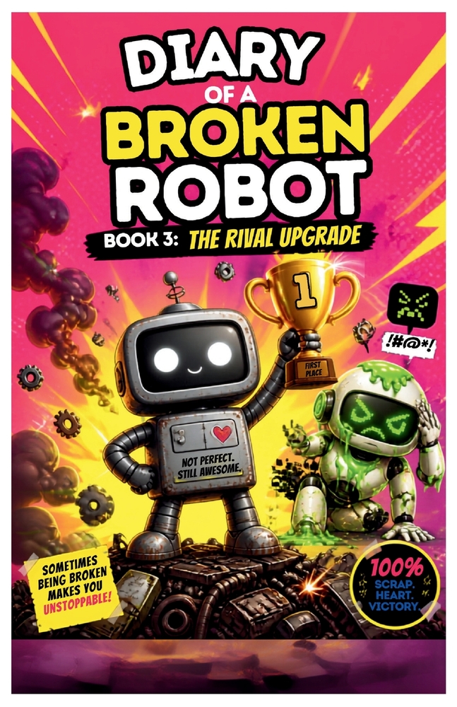 Diary of a Broken Robot: Book 1: Middle School Survival - A Hilarious Illustrated Graphic Novel for Kids and Teens cover