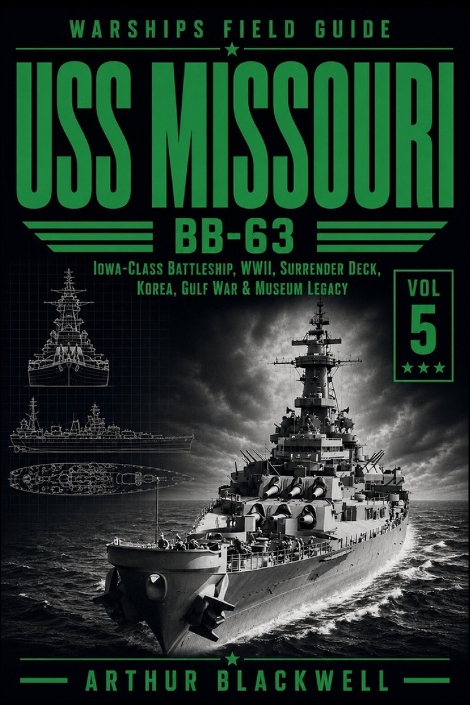 USS Missouri BB-63: Iowa-Class Battleship, WWII, Surrender Deck, Korea, Gulf War & Museum Legacy cover