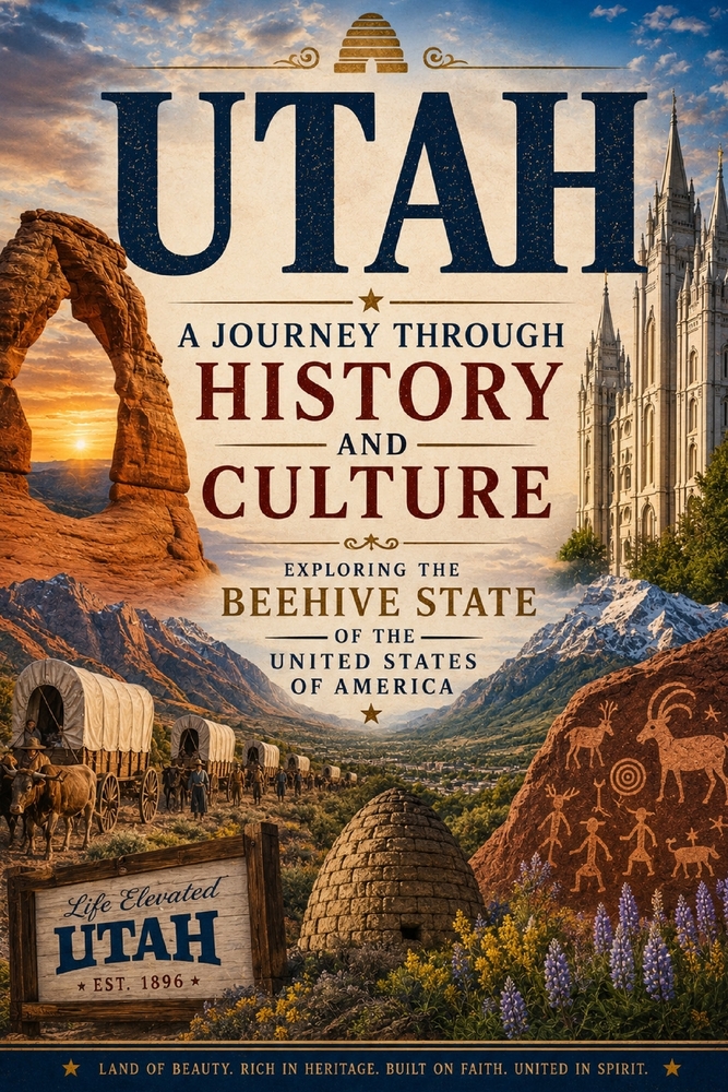 Utah: A Journey Through History and Culture Exploring the Beehive State of the United States of America cover