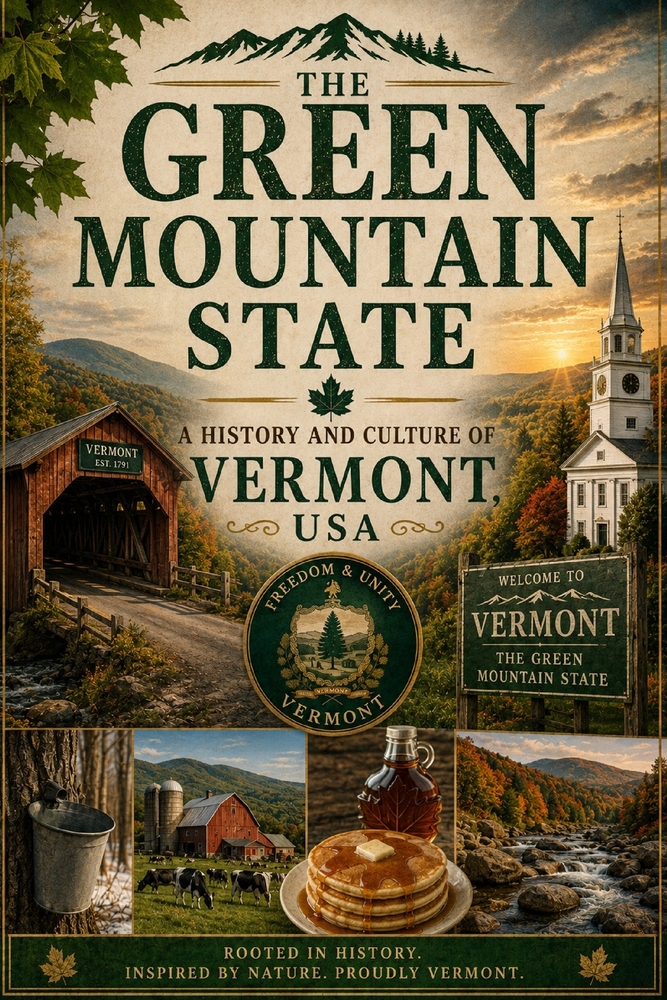 The Green Mountain State A History and Culture of Vermont, USA cover