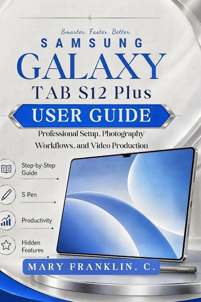 Samsung Galaxy Tab S12 Plus User Guide: Professional Setup, Photography Workflows, and Video Production cover