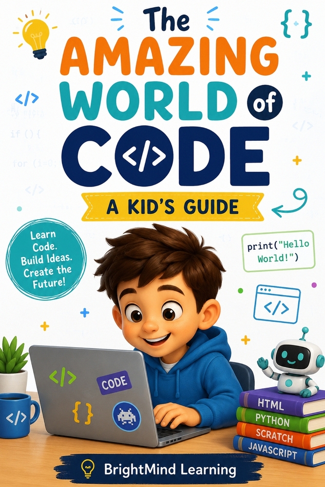 The Amazing World of Code: A Kid's Guide to Coding, Scratch, Python, and Robotics cover