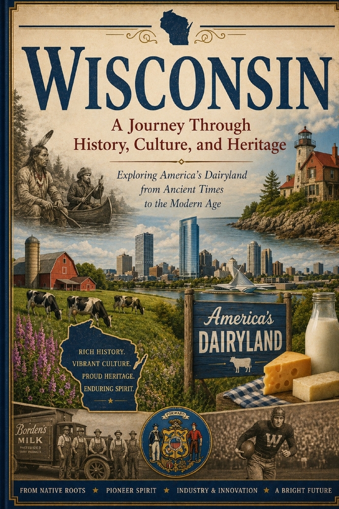 Wisconsin: A Journey Through History, Culture, and Heritage Exploring America's Dairyland from Ancient Times to the Modern Age cover