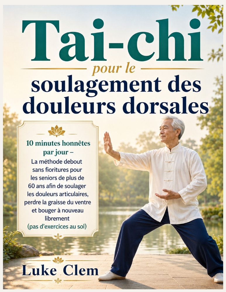 Tai-chi pour le soulagement des douleurs dorsales: 10 minutes honnêtes par jour - La méthode debout sans fioritures pour les seniors de plus de 50 ans cover