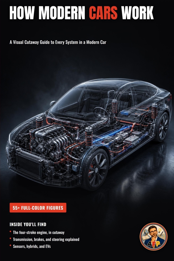 How Modern Cars Work: 250 Parts and Systems Explained Visually cover