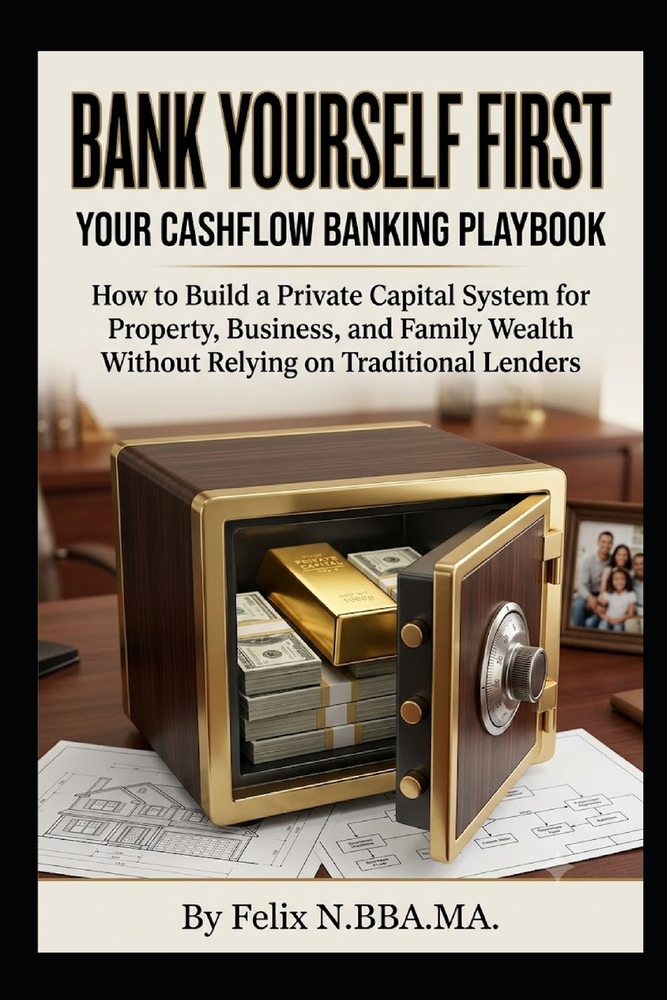 Bank Yourself First, Your Cash Flow Banking Playbook: How to Build a Private Capital System for Property, Business, and Family Wealth Without Relying cover
