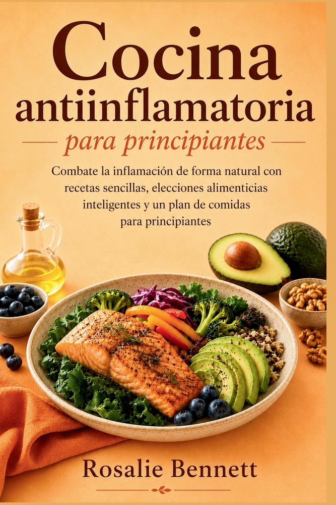 Cocina antiinflamatoria para principiantes: Combate la inflamación de forma natural con recetas sencillas, elecciones alimenticias inteligentes y un p cover