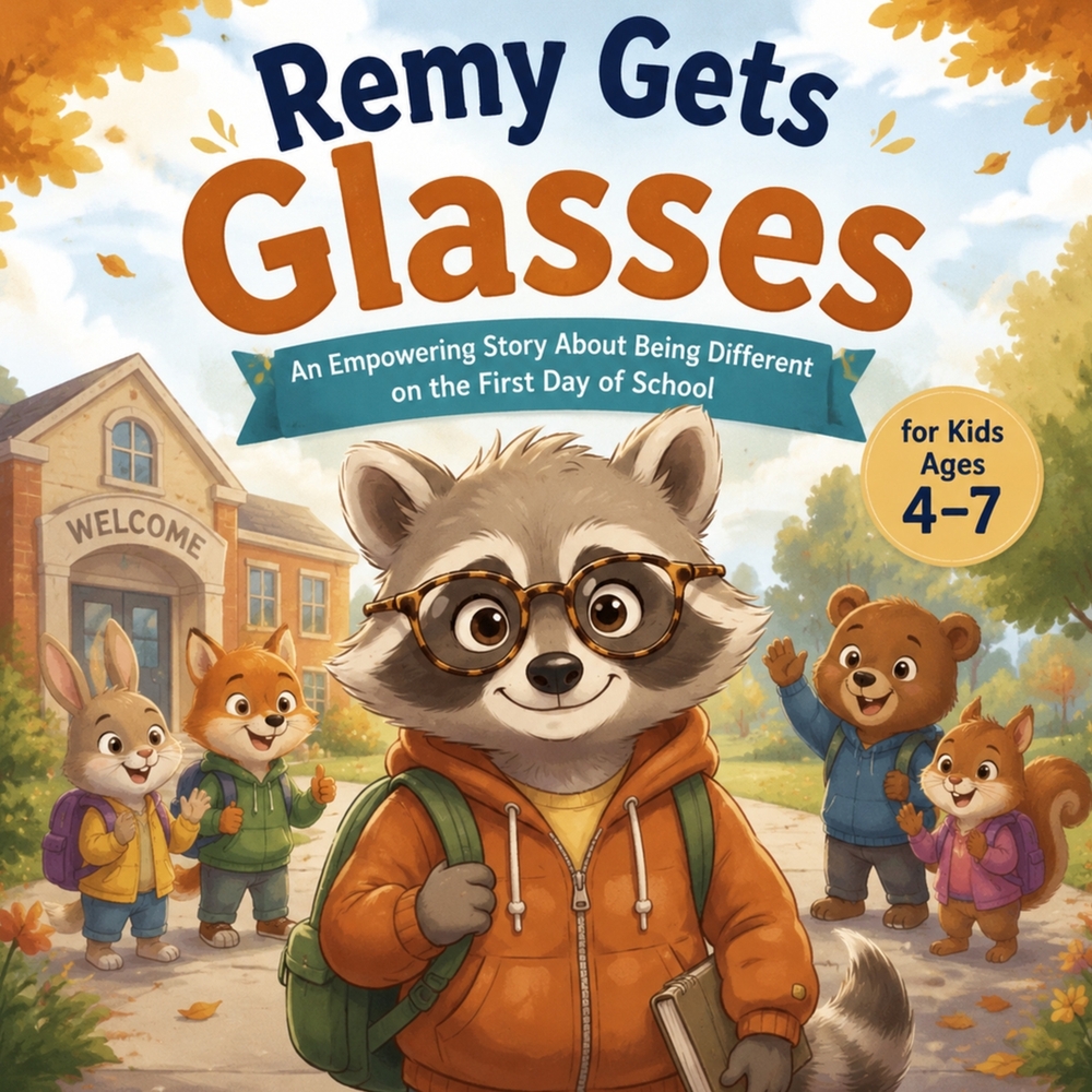 Remy Gets Glasses: An Empowering Story About Being Different on the First Day of School, for Kids Ages 4-7 cover