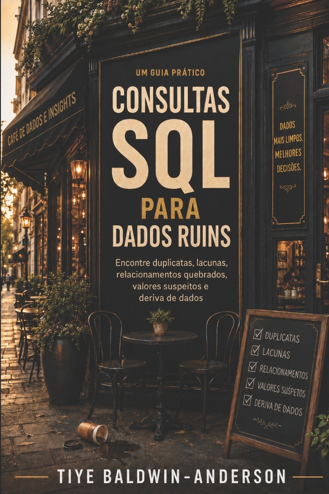 Consultas SQL para Dados Ruins: Encontre duplicatas, lacunas, relacionamentos quebrados, valores suspeitos e deriva de dados cover