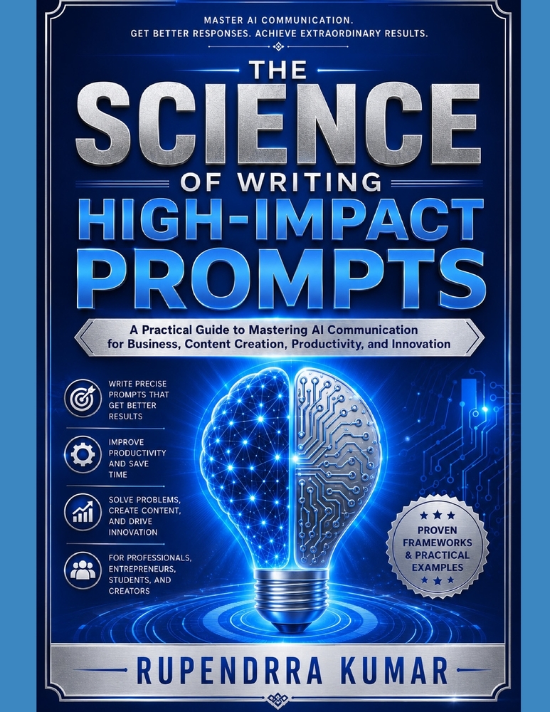 The Science of Writing High-Impact Prompts: A Practical Guide to Mastering AI Communication for Business, Content Creation, Productivity, and Innovati cover
