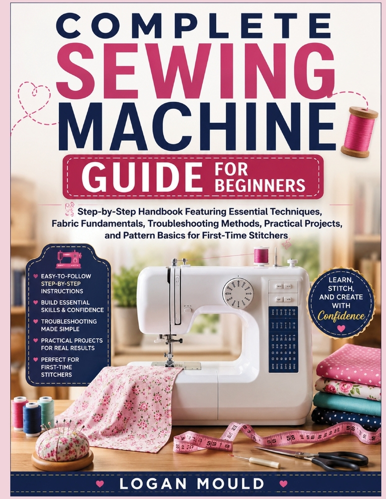 Complete Sewing Machine Guide for Beginners: Step-by-Step Handbook Featuring Essential Techniques, Fabric Fundamentals, Troubleshooting Methods, Pract cover