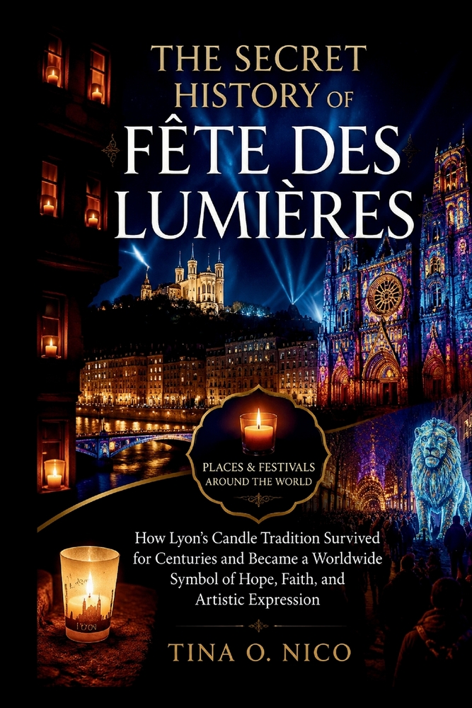 The Secret History of Fête Des Lumières Places & Festivals Around the World: How Lyon's Candle Tradition Survived for Centuries and Became a Worldwide cover