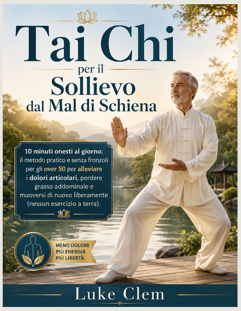 Tai Chi per il Sollievo dal Mal di Schiena: 10 minuti onesti al giorno: il metodo pratico e senza fronzoli per gli over 50 per alleviare i dolori arti cover