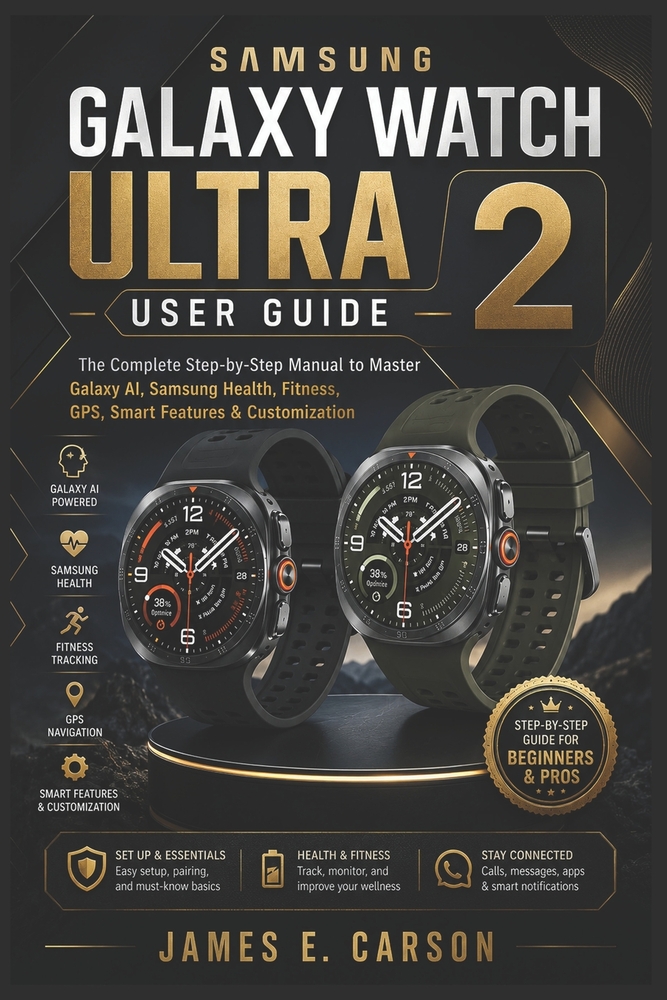 Samsung Galaxy Watch Ultra 2 User Guide: The Complete Step-by-Step Manual to Master Galaxy AI, Samsung Health, Fitness, GPS, Smart Features & Customiz cover