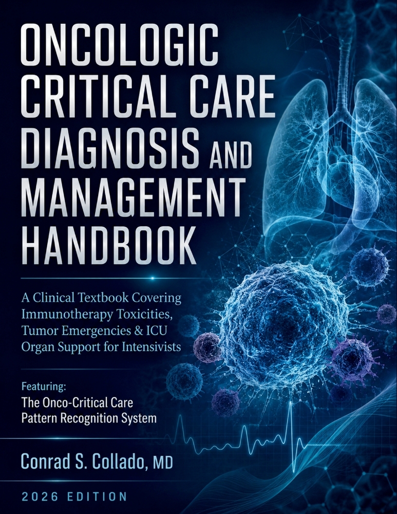 Oncologic Critical Care Diagnosis and Management Handbook: A Clinical Textbook Covering Immunotherapy Toxicities, Tumor Emergencies & ICU Organ Suppor cover
