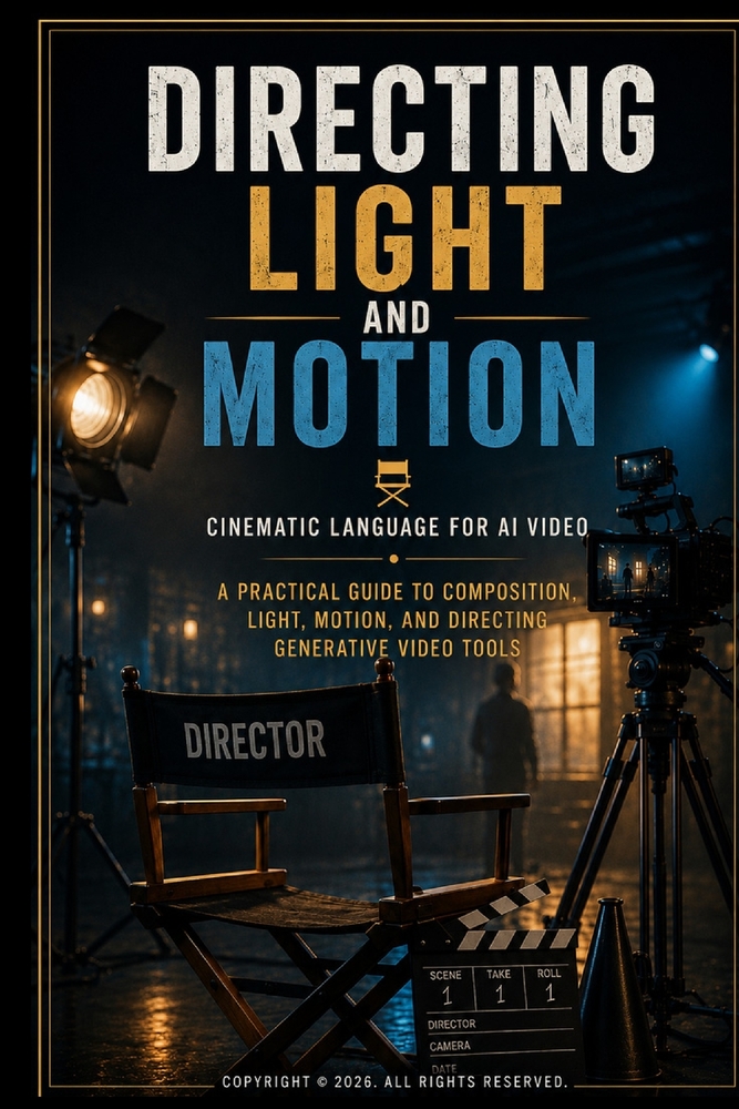 Directing Light and Motion: A Practical Guide to Composition, Light, Motion, and Directing Generative Video Tools cover