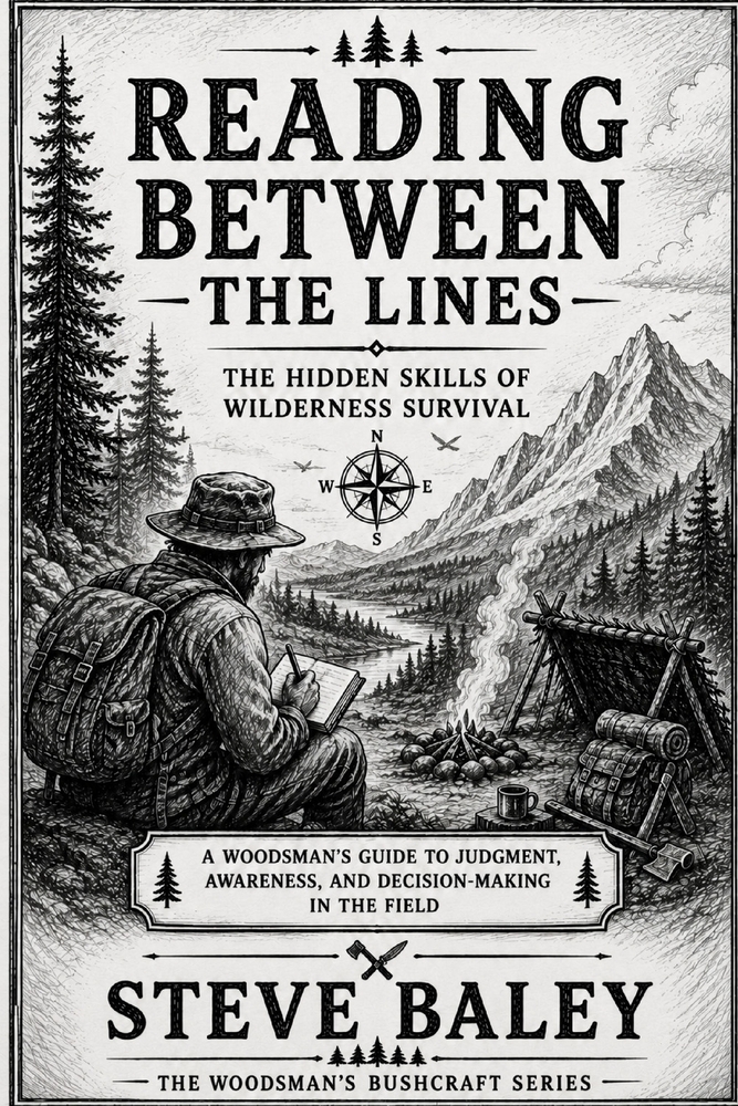 Reading Between the Lines: The Hidden Skills of Wilderness Survival A Woodsman's Bushcraft Guide to Judgment, Awareness, and Decision-Making in the Fi cover