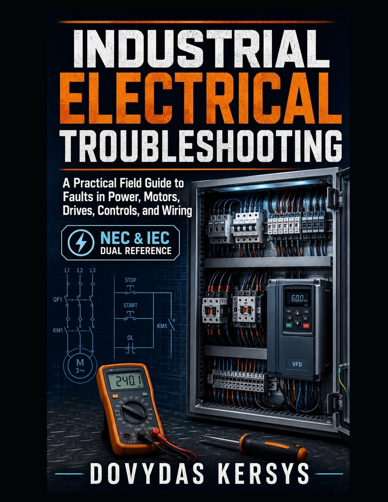Industrial Electrical Troubleshooting: A Practical Field Guide to Diagnosing Faults in Motors, Drives, Control Circuits, Sensors, Power Systems, and I cover