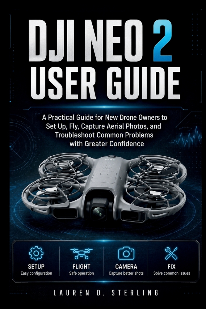 DJI Neo 2 User Guide: A Practical Guide for New Drone Owners to Set Up, Fly, Capture Aerial Photos, and Troubleshoot Common Problems with Greater Conf cover
