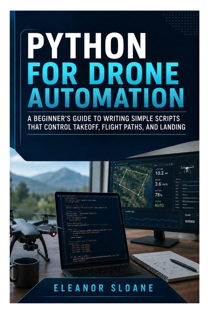 Python for Drone Automation: A beginner's guide to writing simple scripts that control takeoff, flight paths, and landing cover