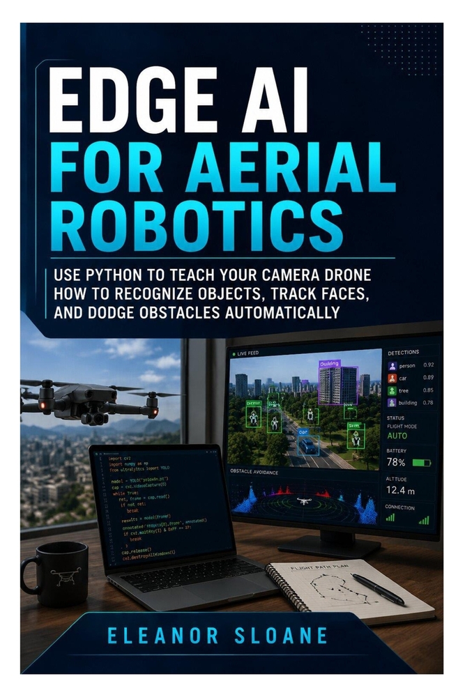 Edge AI for Aerial Robotics: Use Python to teach your camera drone how to recognize objects, track faces, and dodge obstacles automatically cover