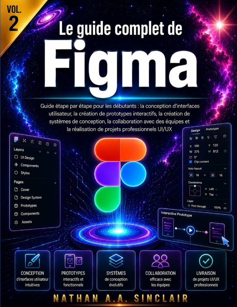 Le guide complet de Figma VOL. 2: Guide étape par étape pour les débutants: la conception d'interfaces utilisateur, la création de systèmes de concept cover