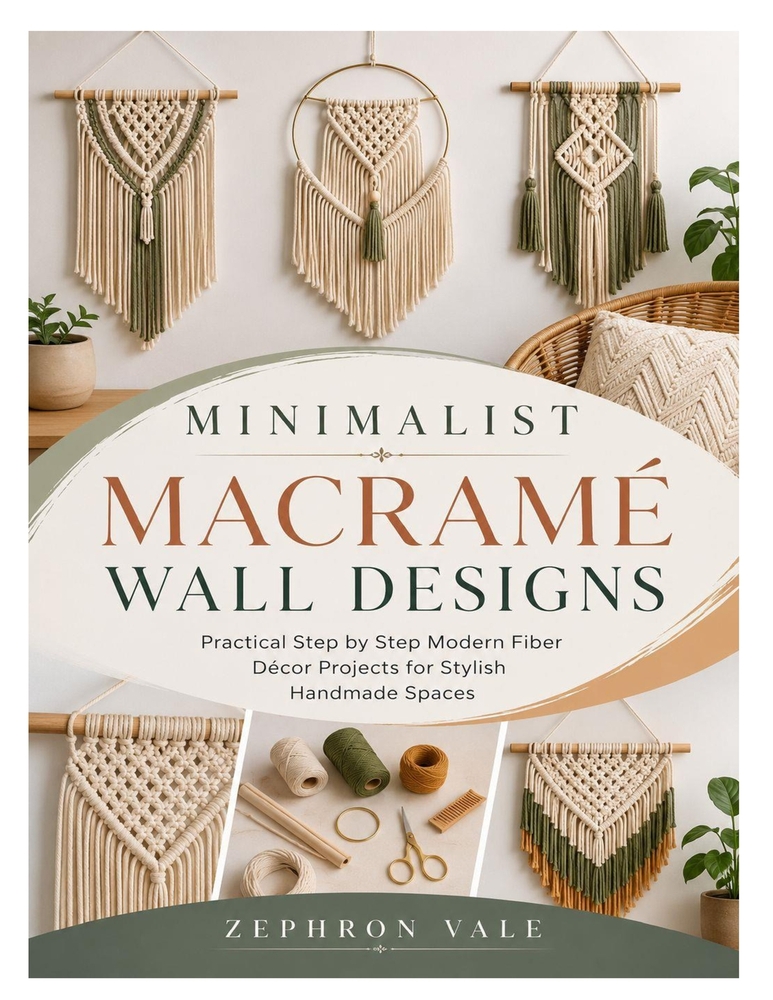 Minimalist Macramé Wall Designs: Practical Step by Step Modern Fiber Décor Projects for Stylish Handmade Spaces cover