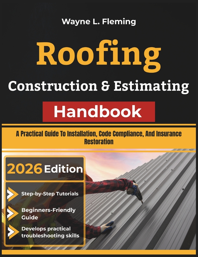 Roofing Construction & Estimating Handbook: A Practical Guide To Installation, Code Compliance, And Insurance Restoration cover