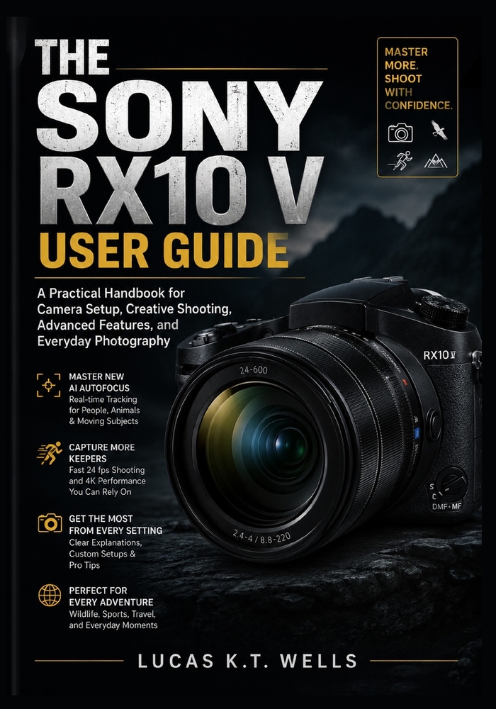 The Sony RX10 V User Guide: A Practical Handbook for Camera Setup, Creative Shooting, Advanced Features, and Everyday Photography cover