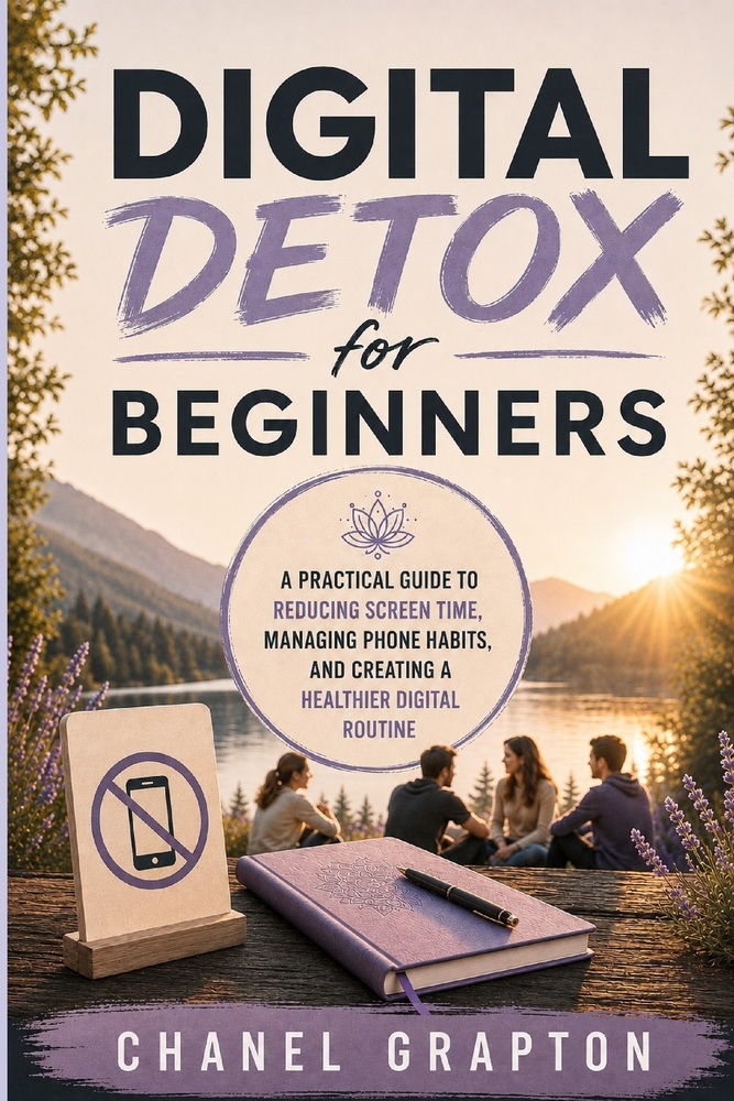 Digital Detox for Beginners: A Practical Guide to Reducing Screen Time, Managing Phone Habits, and Creating a Healthier Digital Routine cover