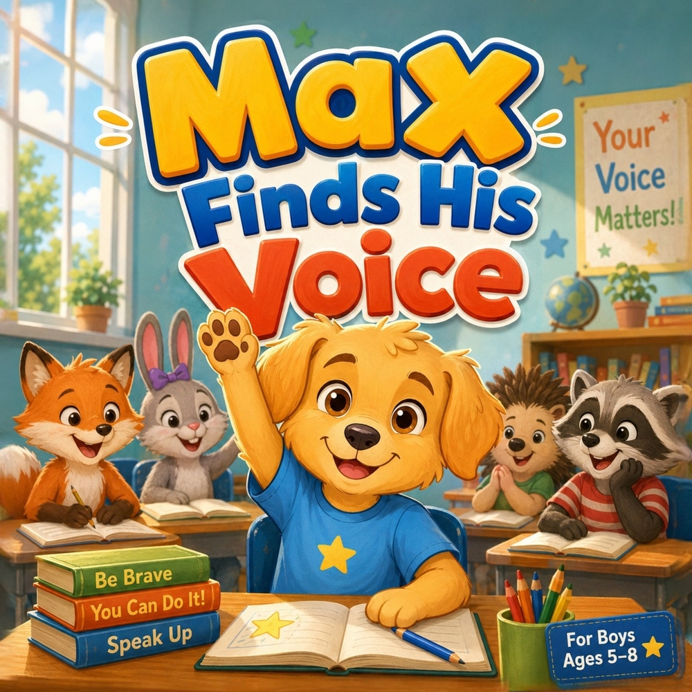 Max Finds His Voice: An Encouraging Story About Finding the Courage to Raise Your Hand and Speak Up in Class, for Boys Ages 5-8 cover