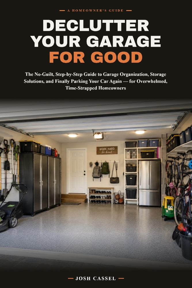 Declutter Your Garage for Good: The No-Guilt, Step-by-Step Guide to Garage Organization, Storage Solutions, and Finally Parking Your Car Again - For O cover