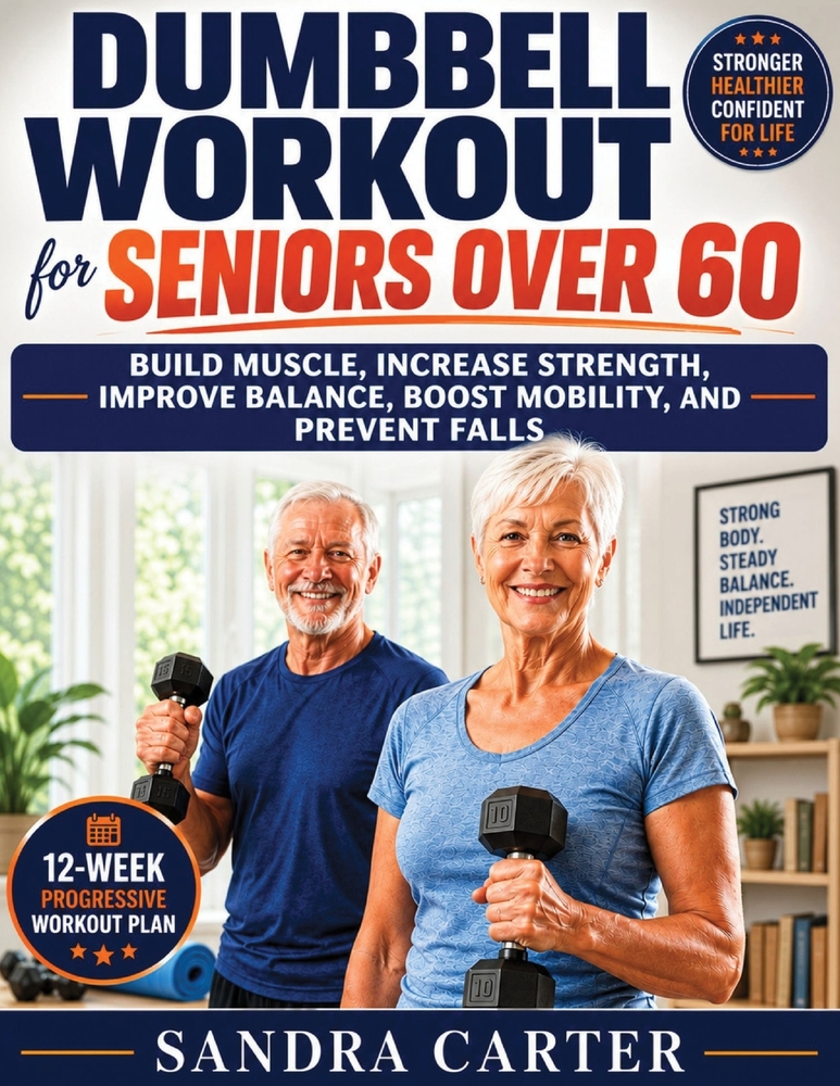 Dumbbell Workout for Seniors Over 60: Build Muscle, Increase Strength, Improve Balance, Boost Mobility, and Prevent Falls cover