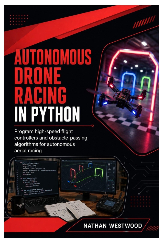 Autonomous Drone Racing in Python: Program High-Speed Flight Controllers and Obstacle-Passing Algorithms for Autonomous Aerial Racing cover