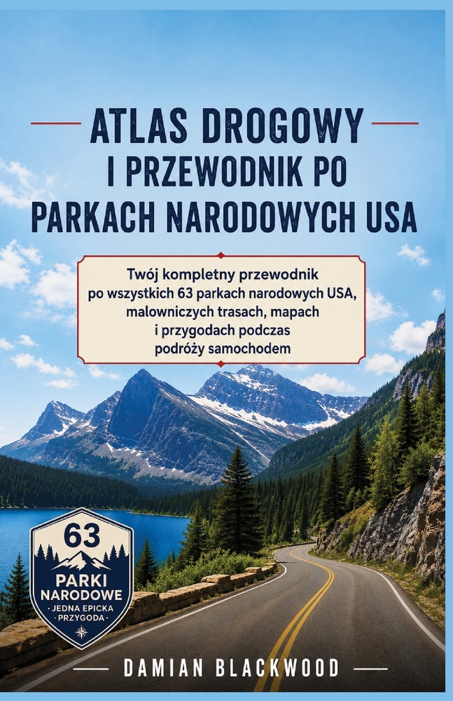 Atlas Drogowy I Przewodnik Po Parkach Narodowych USA: Twój kompletny przewodnik po wszystkich 63 parkach narodowych USA, malowniczych trasach, mapach cover
