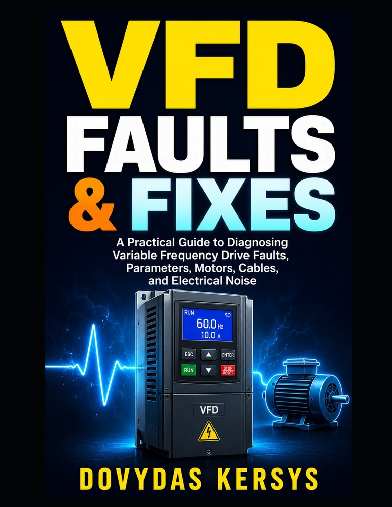 VFD Faults and Fixes: A Practical Guide to Diagnosing Variable Frequency Drive Faults, Parameters, Motors, Cables, and Electrical Noise cover