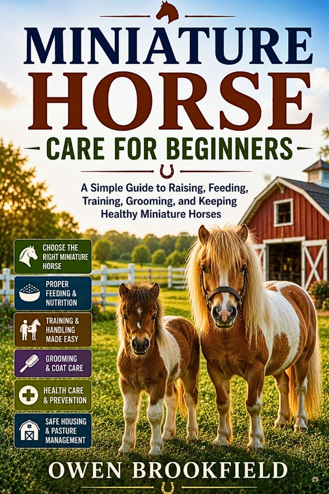 Miniature Horse Care for Beginners: A Simple Guide to Raising, Feeding, Training, Grooming, and Keeping Healthy Miniature Horses cover