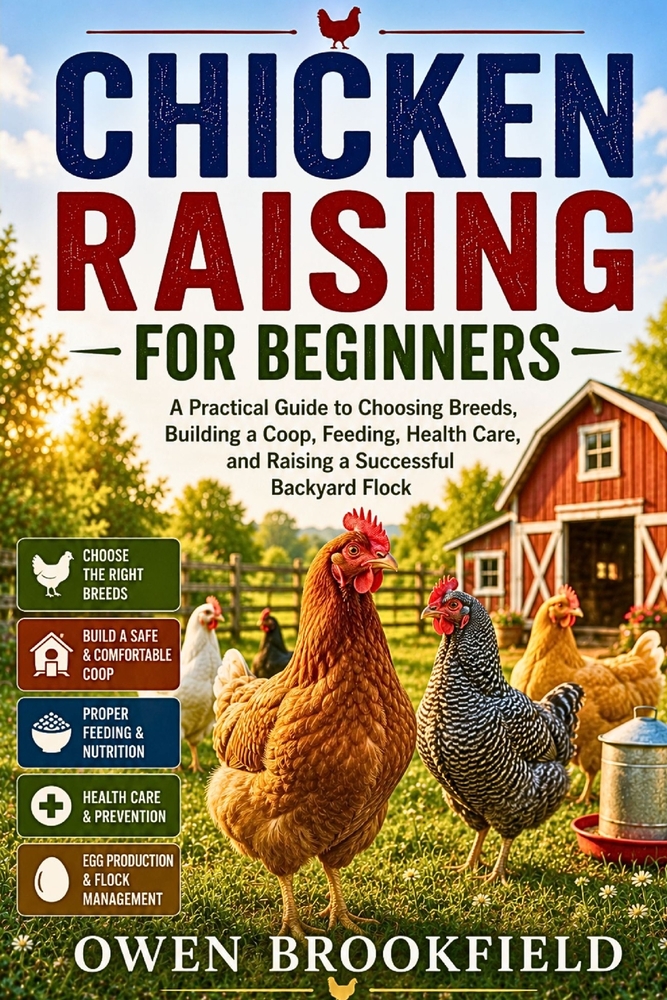 Chicken Raising for Beginners: A Practical Guide to Choosing Breeds, Building a Coop, Feeding, Health Care, and Raising a Successful Backyard Flock cover