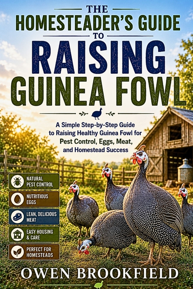 The Homesteader's Guide to Raising Guinea Fowl: A Simple Step-by-Step Guide to Raising Healthy Guinea Fowl for Pest Control, Eggs, Meat, and Homestead cover