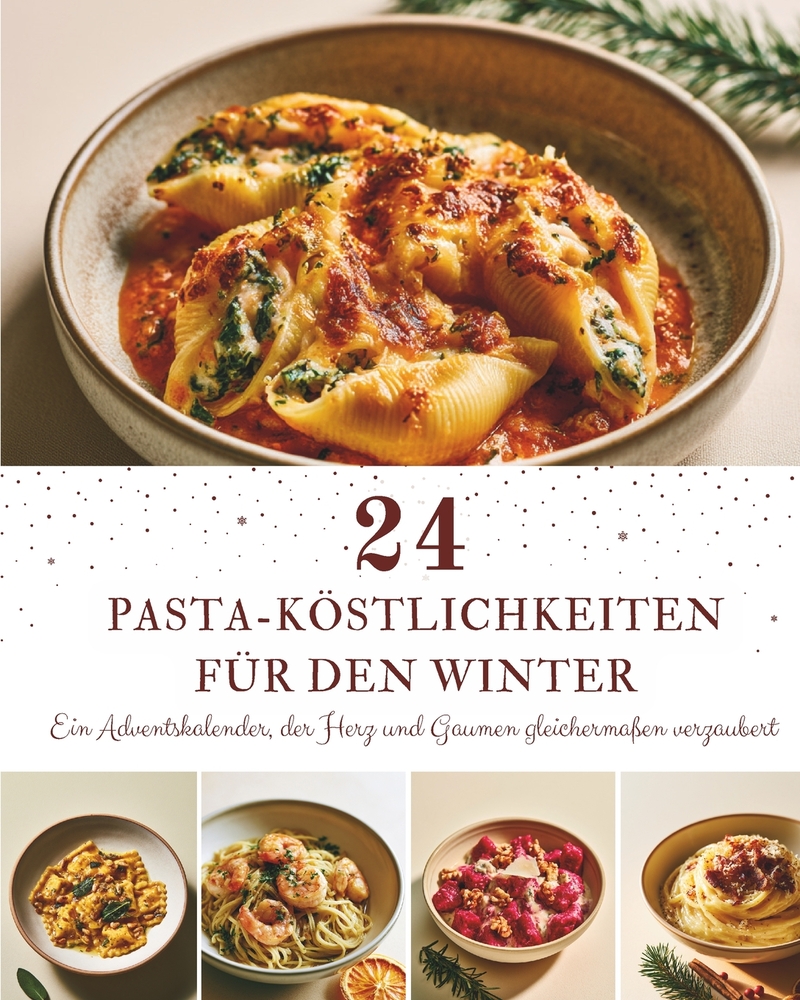 24 Pasta-Köstlichkeiten für den Winter: Ein Adventskalender mit 24 Pasta-Rezepten für den Winter - Cremige Lieblingsgerichte, herzhafte Saucen und woh cover
