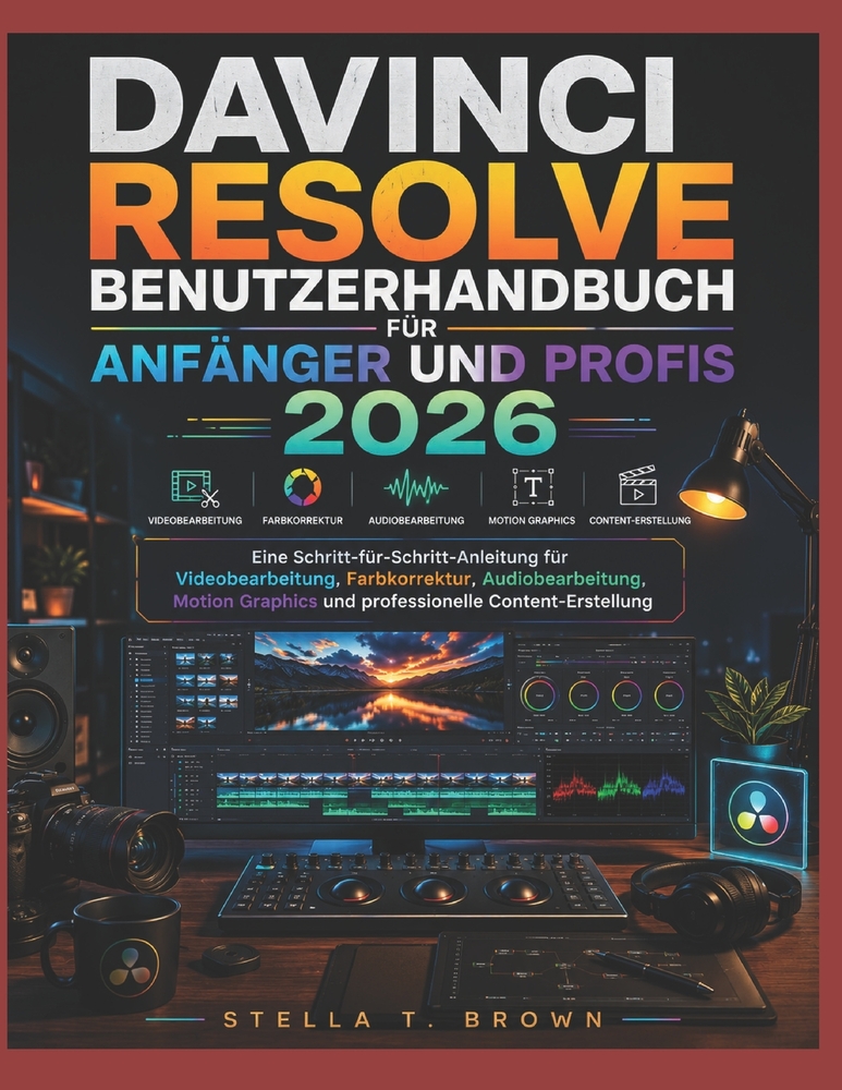DaVinci Resolve Benutzerhandbuch Für Anfänger Und Pro 2026: Ein Schritt-für-Schritt-Leitfaden zur Videobearbeitung, Farbkorrektur, Audiobearbeitung, M cover