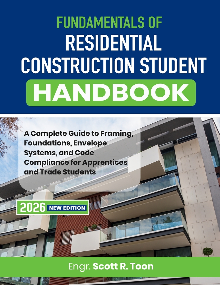Fundamentals of Residential Construction Student Handbook: A Complete Guide to Framing, Foundations, Envelope Systems, and Code Compliance for Apprent cover