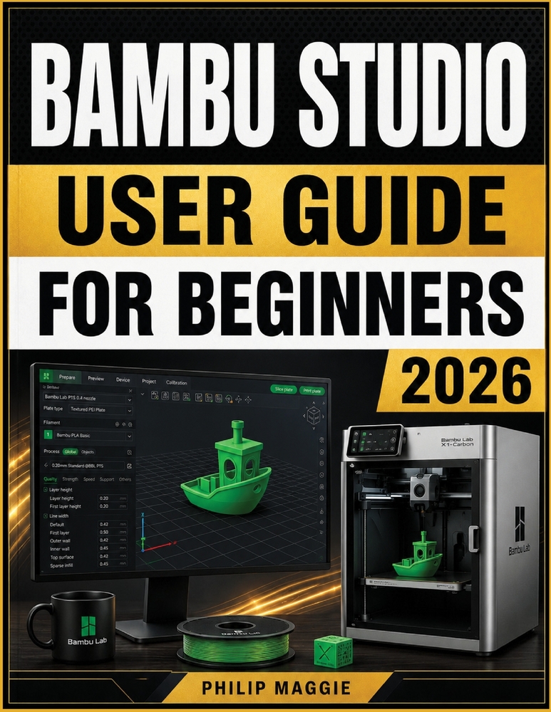 Bambu Studio User guide for beginners 2026: Master Installation to Advanced Slicing, Calibration, with Everyday Workflow cover