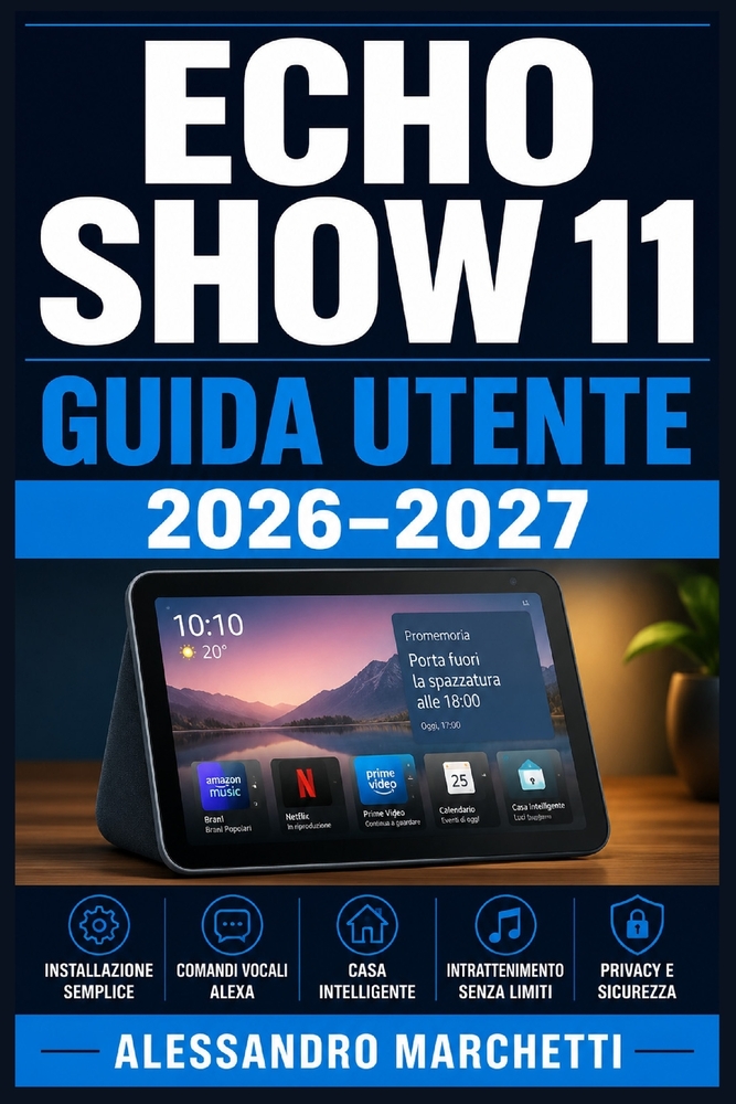 Echo Show 11 Guida Utente 2026-2027: Tutto Quello che Devi Sapere per Configurare, Comandare e Personalizzare il Tuo Smart Display con Alexa cover