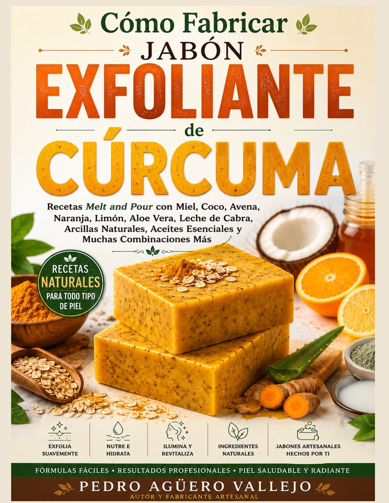 Cómo Fabricar Jabón Exfoliante de Avena: Recetas Melt and Pour con Miel, Coco, Avena, Naranja, Limón, Aloe Vera, Leche de Cabra, Arcillas Naturales, A cover