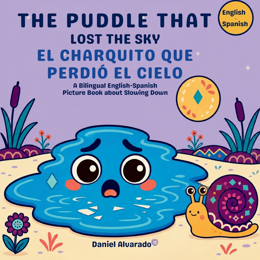 The Puddle That Lost the Sky - El Charquito que Perdió el Cielo: A Bilingual English-Spanish Picture Book about Slowing Down cover