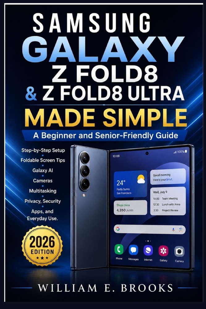 Samsung galaxy z fold8 & z fold8 ultra made simple: A Beginner and Senior-Friendly Guide: Step-by-Step Setup, Foldable Screen Tips, Galaxy AI, Cameras cover